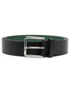 PAUL SMITH - Embossed Logo Leather Belt