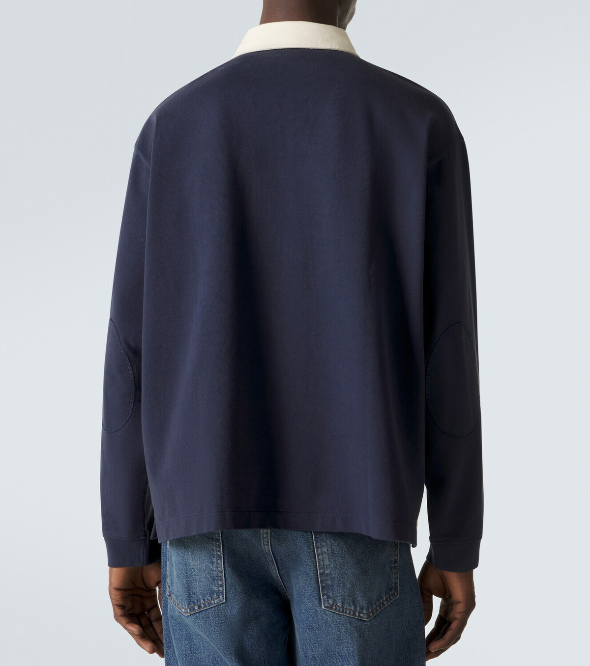 Frame Cotton jersey polo sweater