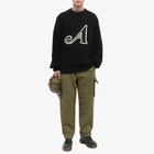 Awake NY Boucle A Crew Knit in Black