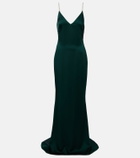 Tom Ford Crystal-embellished satin slip dress