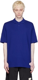 Y-3 Blue Two-Button Placket Polo