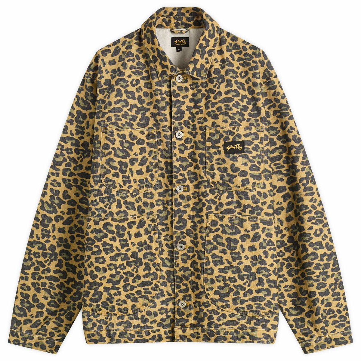 Stan Ray Men's Coverall Jacket in Washed Leopard Camo Duck