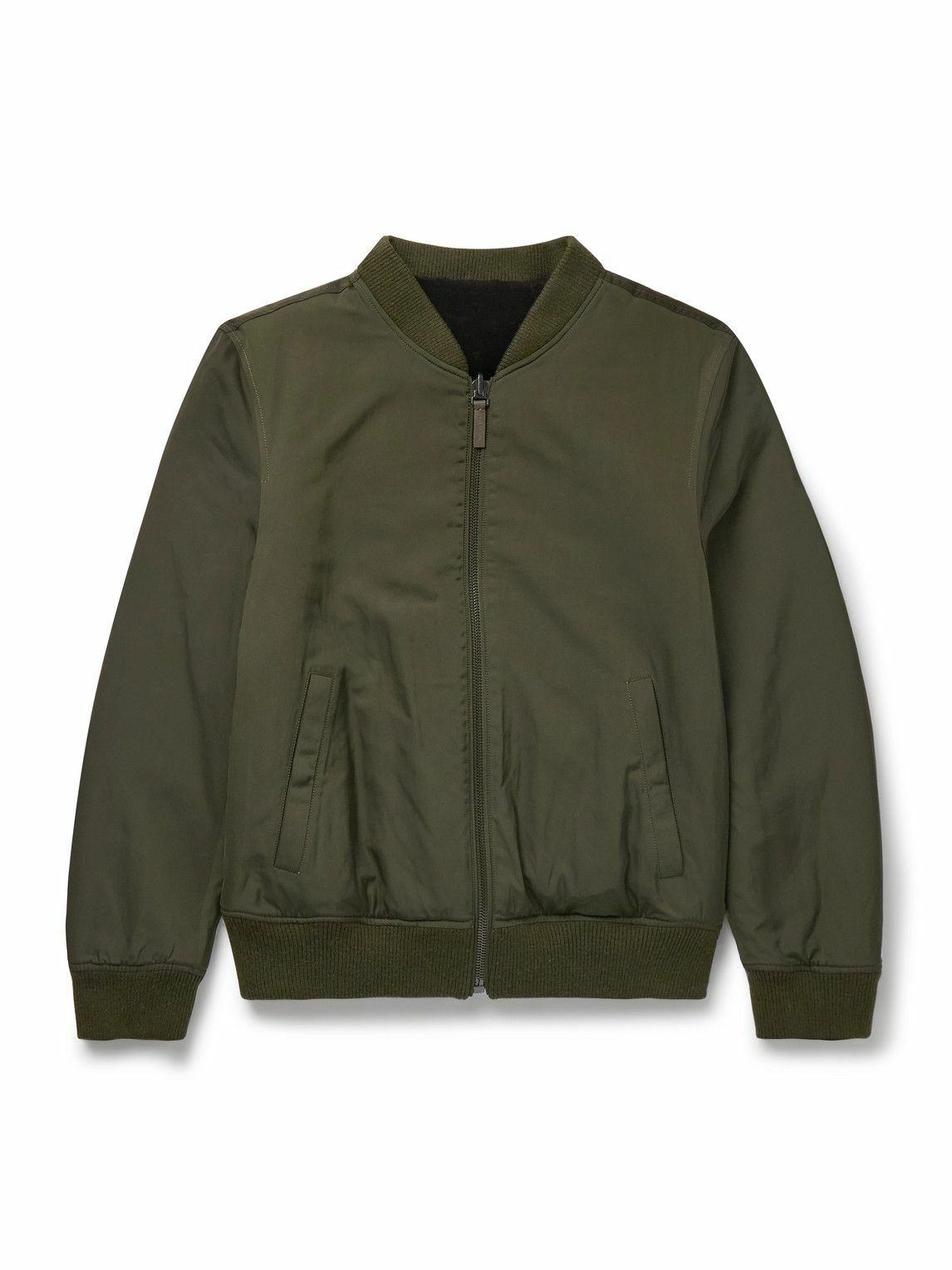Yves Salomon - Reversible Shell and Shearling Bomber Jacket - Green