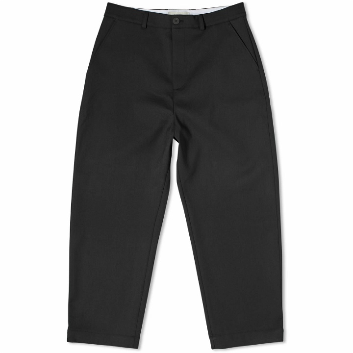 Photo: Studio Nicholson Men's Ezra Single Pleat Tapered Pants in Black