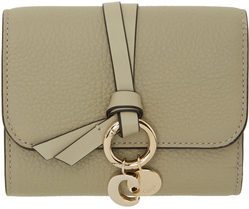 Chloé Green Trifold Alphabet Wallet