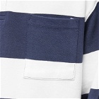 Uniform Bridge Men's Naval Collar Rugby Shirt in Off White