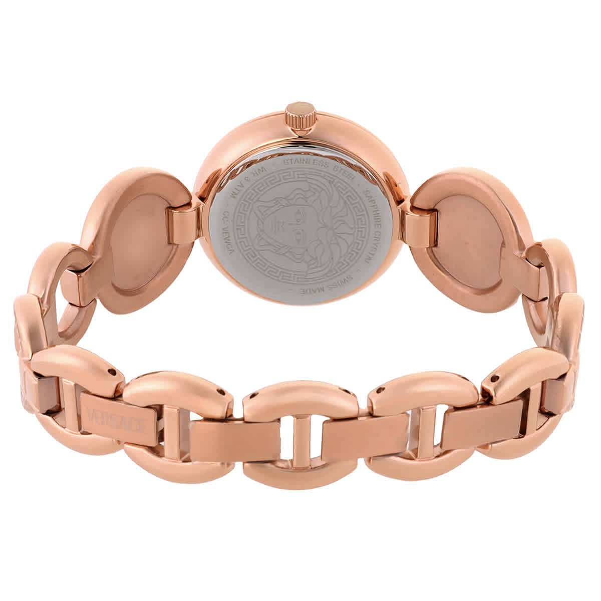 SALE Rose Gold Versace Ladies Watch New With Box Versace La Greca Quartz Rose Gold Dial Ladies Watch  main image 2