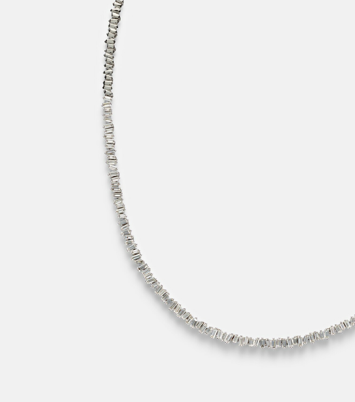 Suzanne Kalan Mini 18kt white gold (750/1000) necklace with diamonds