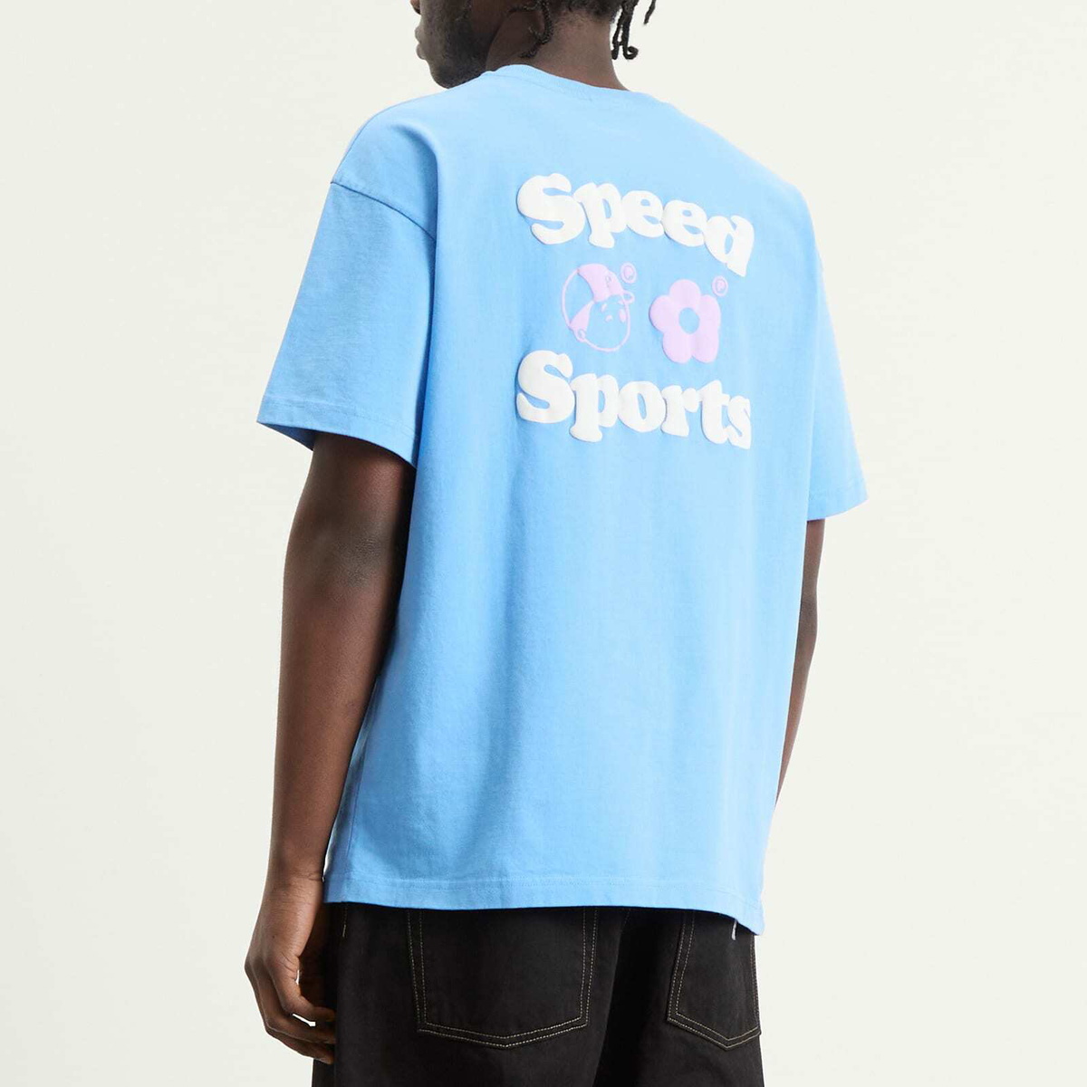 Pawa Speed Sports Men's Multi Monogram T-Shirt in Bleu/Azur