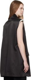 Jean Paul Gaultier Black Double Layer Body Detail Vest