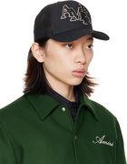 AMIRI Black Staggered Logo Trucker Cap