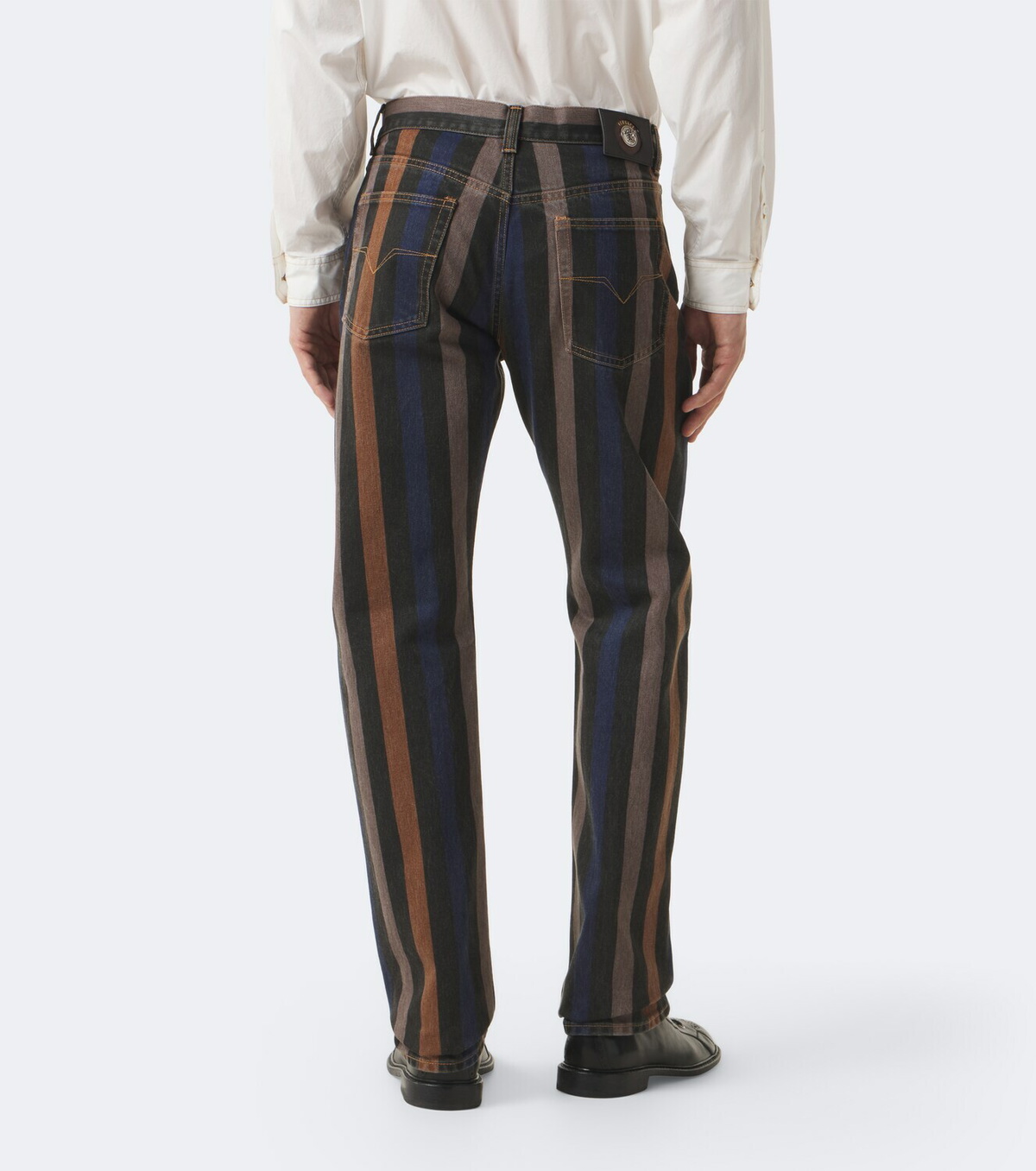 Versace Striped straight jeans