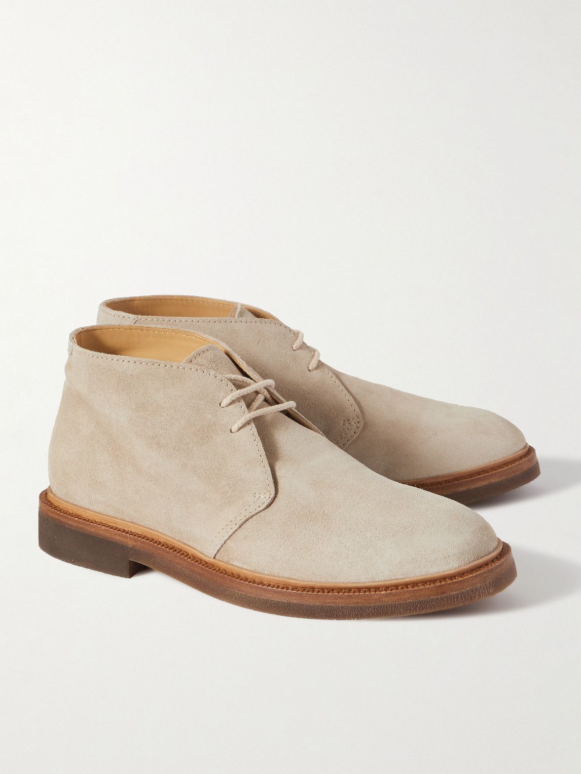 Brunello Cucinelli Suede Desert Boots Neutrals Brunello Cucinelli
