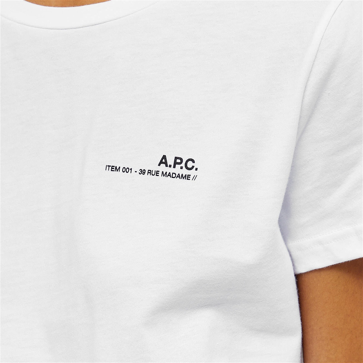 A.P.C. Women's Item F Logo T-shirt in White A.P.C.