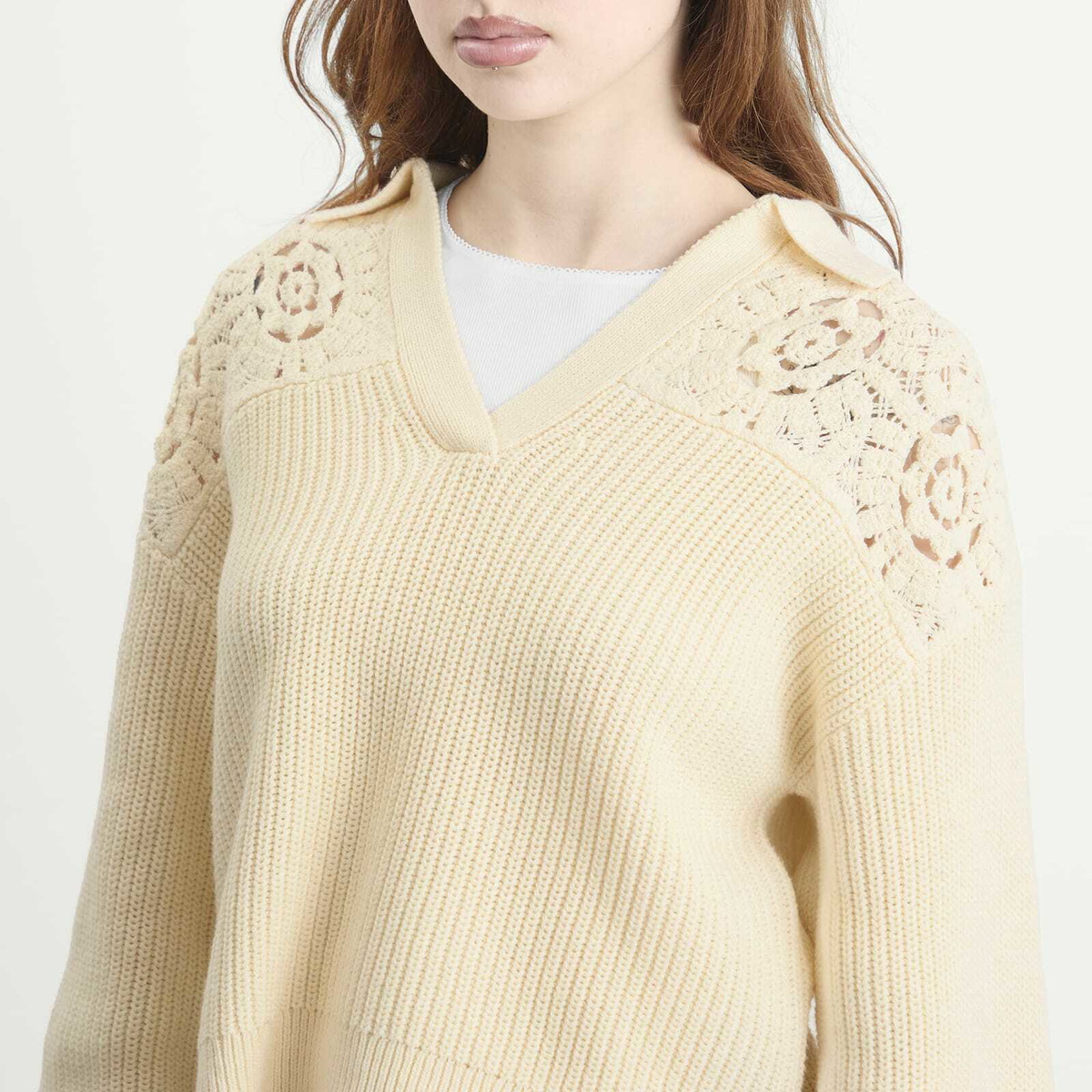 Levi's Women's Bianca Crochet Polo Sweater