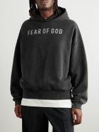 Fear of God - Printed Cotton-Jersey Hoodie - Black