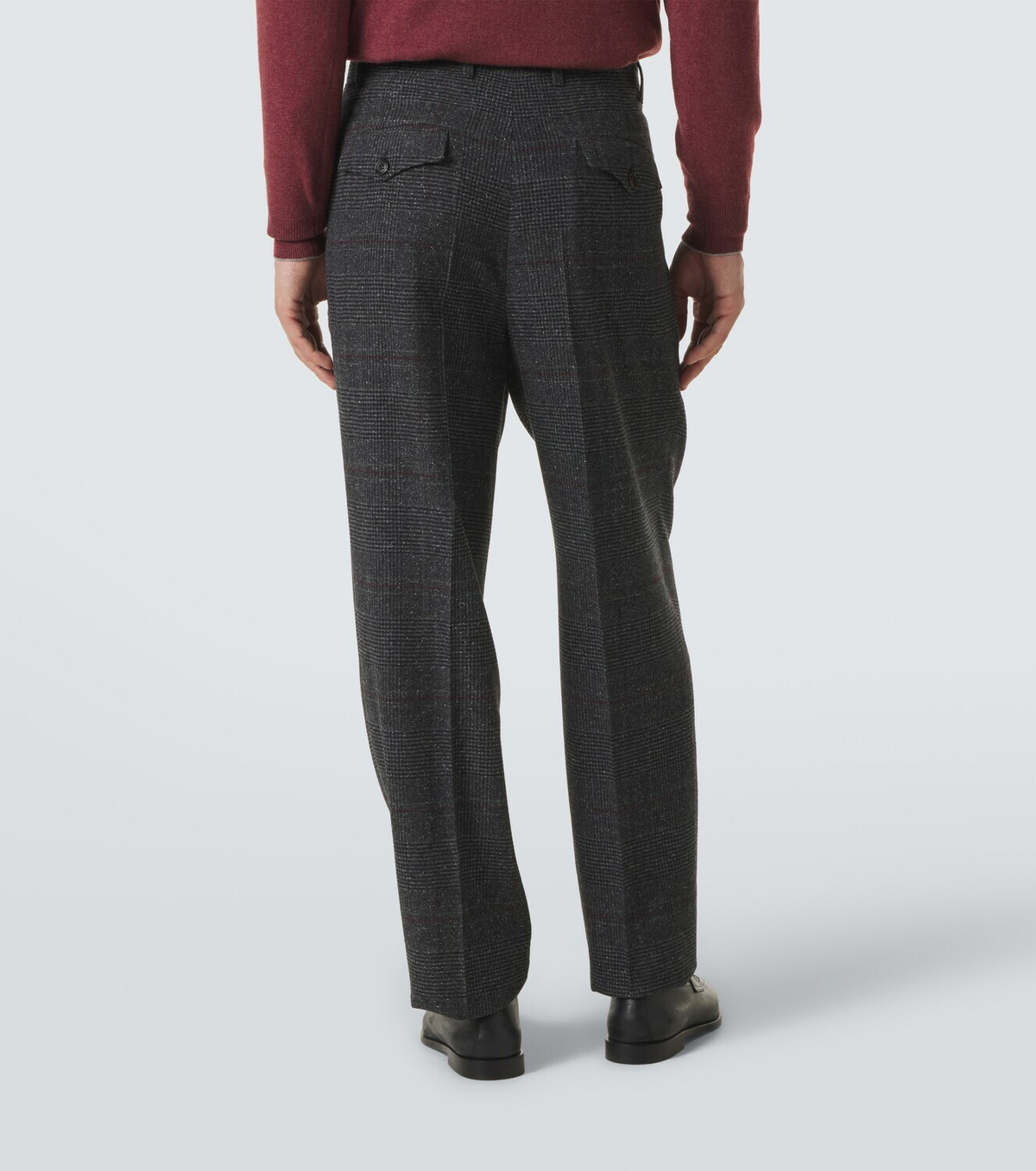 Brunello Cucinelli Checked silk, wool, and cashmere suit