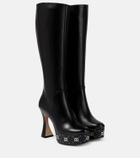 Gucci GG knee-high leather boots