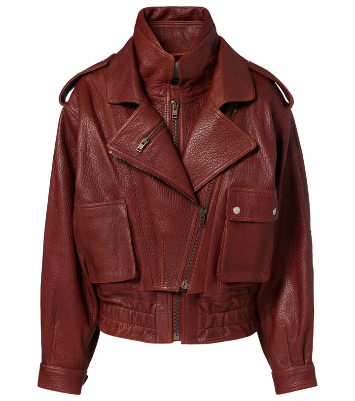 Photo: Isabel Marant Aneli leather bomber jacket