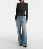 McQueen Mid-rise wide-leg jeans
