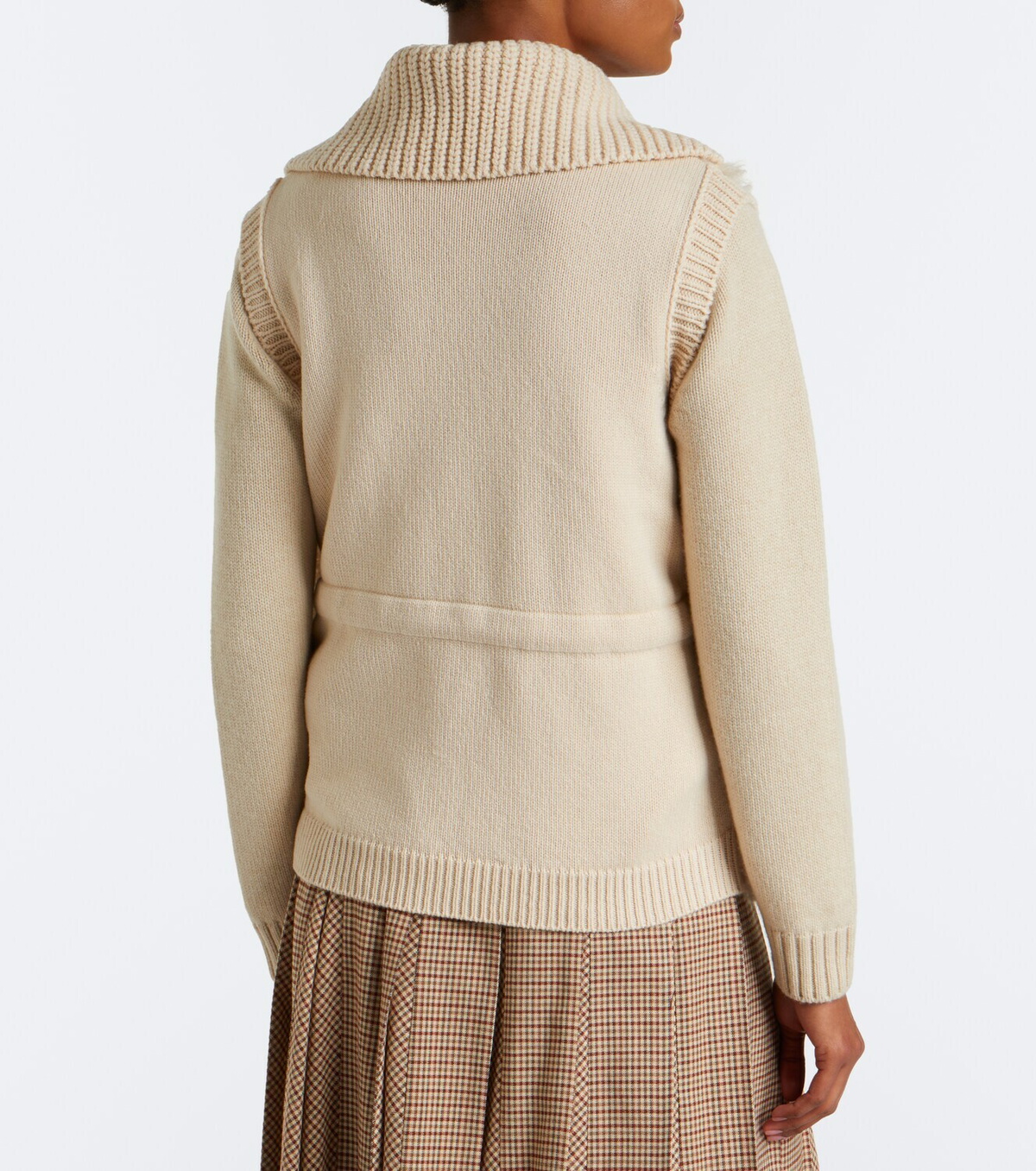 Moncler Shearling and cashmere down vest