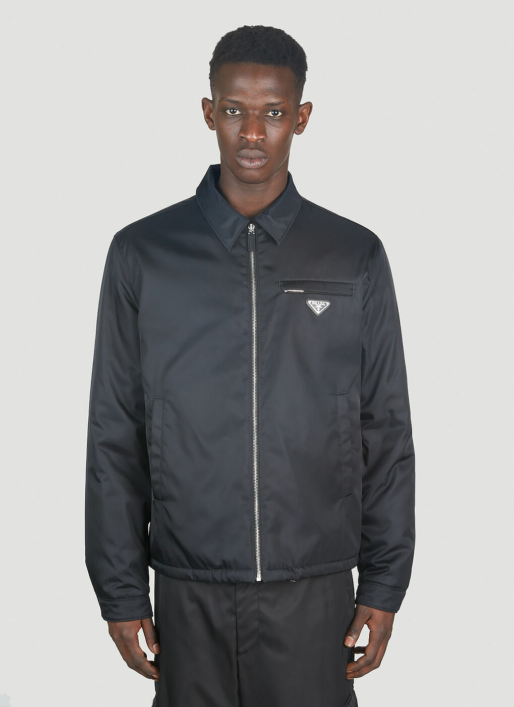 Black nylon jacket sale