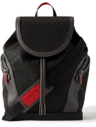 CHRISTIAN LOUBOUTIN - Explorafunk Leather-Trimmed Logo-Jacquard Coated-Canvas Backpack