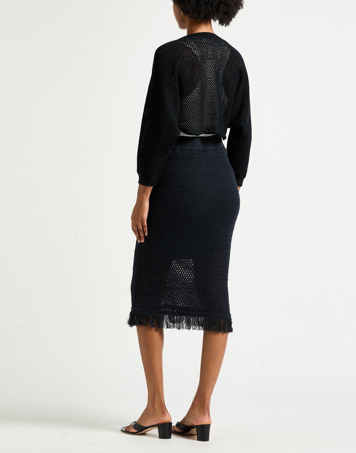 Peserico Womens Midi skirt Midnight in Blue