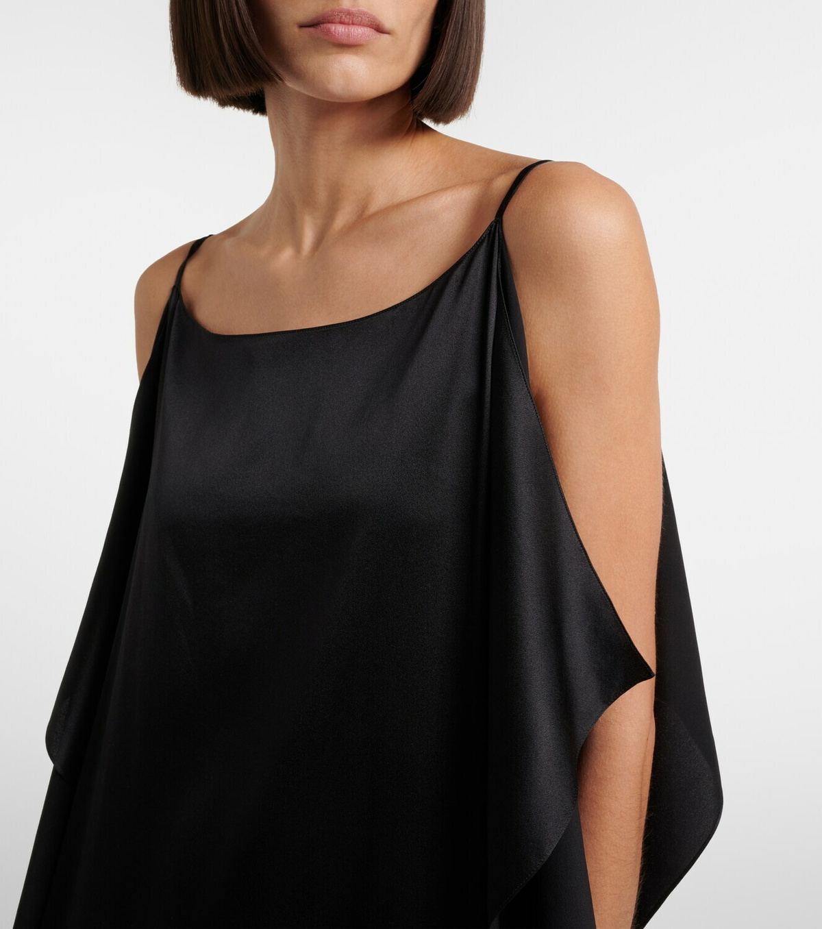 The Row Kylo ruffled silk midi dress