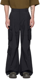Juun.J Black Tuck Cargo Pants