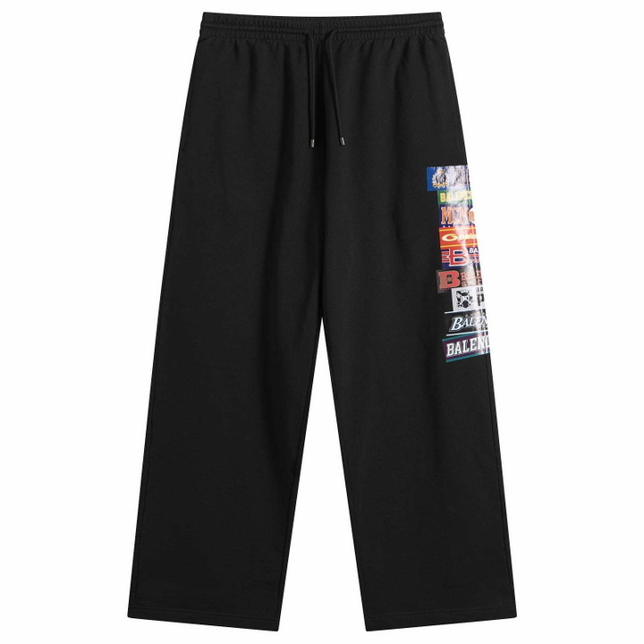 Photo: Balenciaga Men's Baggy Bumper Stickers Sweatpants in Black