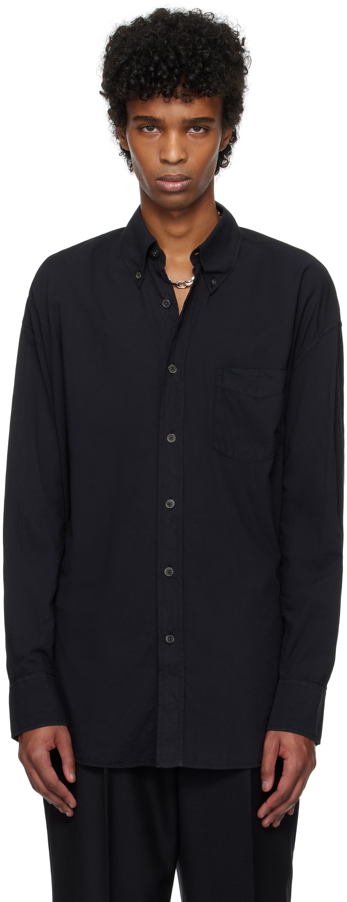 OUR LEGACY: Black Borrowed BD shirt | SSENSE