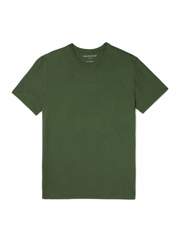 Photo: Derek Rose - Basel 15 Stretch-Modal T-Shirt - Green