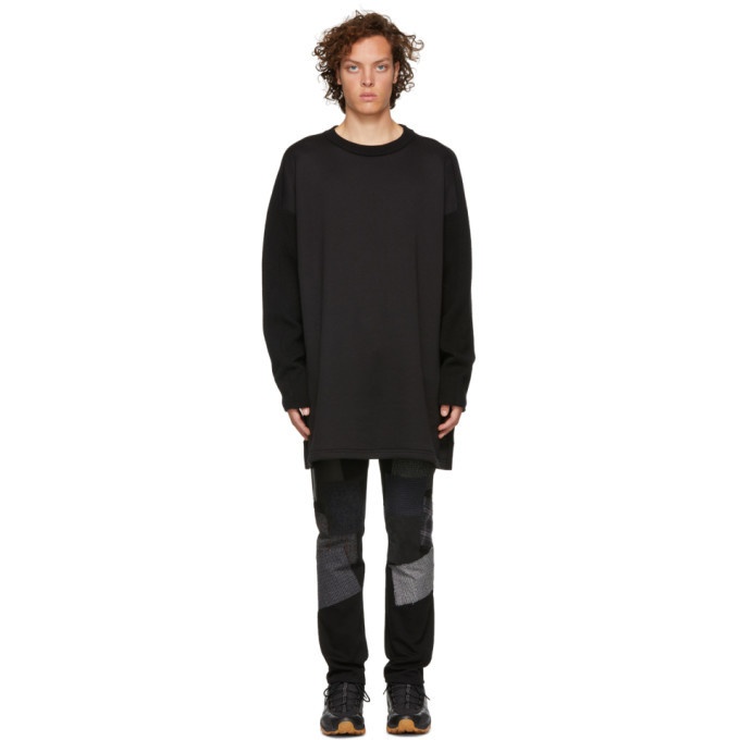 Photo: Y-3 Black Mohair Stacked Logo Sweater