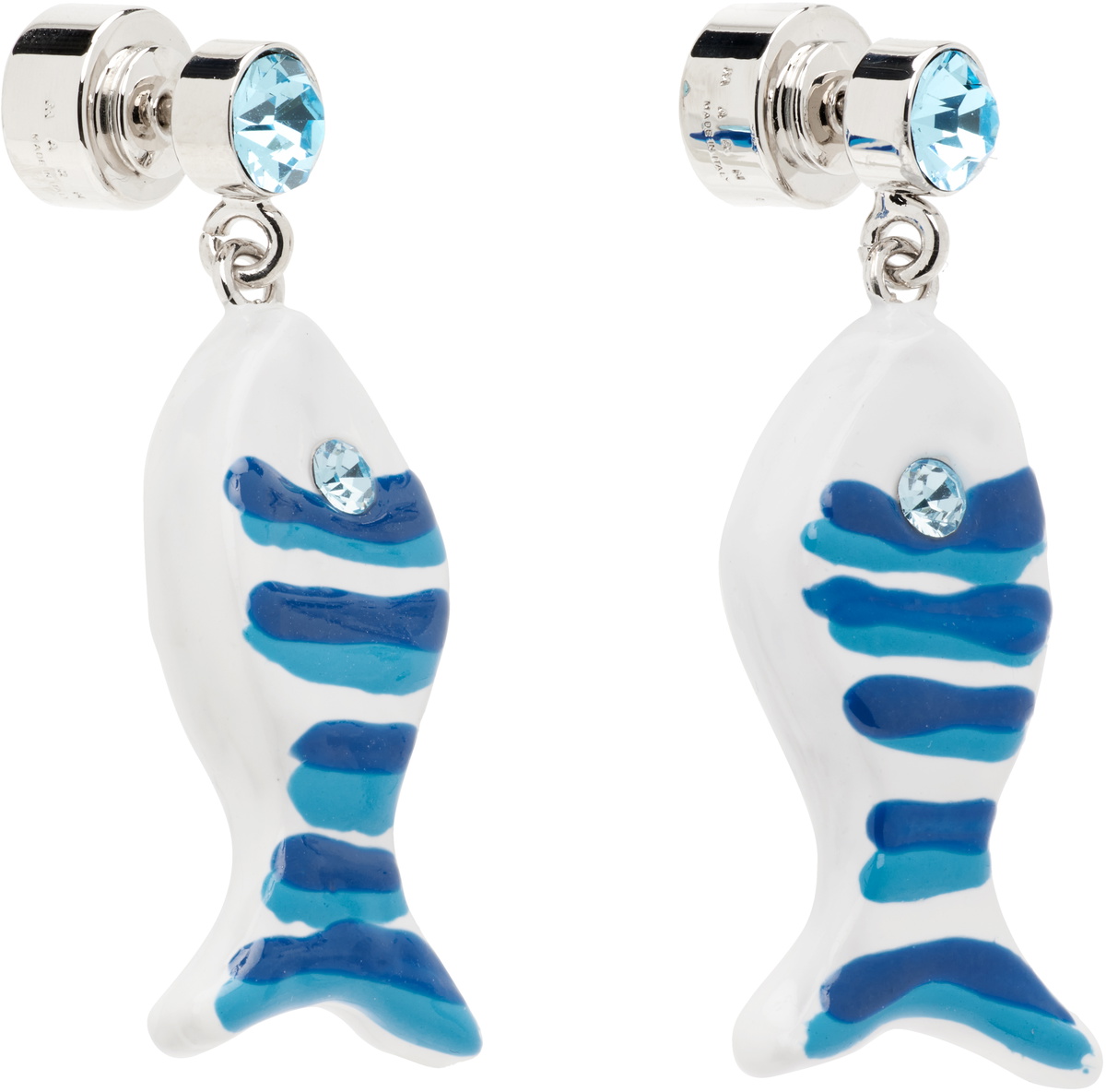 Marni Fish & Rhinestone Earrings