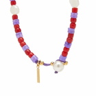 Wales Bonner Women's Dream Necklace in Purple/Red 