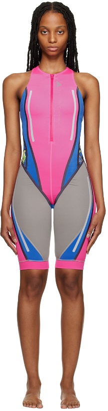 Photo: adidas by Stella McCartney Multicolor Paneled One-Piece Swimsuit