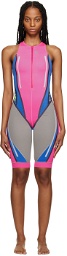 adidas by Stella McCartney Multicolor Paneled One-Piece Swimsuit