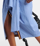 Dries Van Noten Striped cotton poplin midi dress