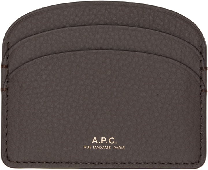 Photo: A.P.C. Brown Demi-Lune Card Holder