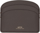 A.P.C. Brown Demi-Lune Card Holder