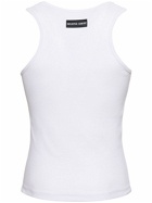 MARINE SERRE Logo Cotton Blend Rib Tank Top