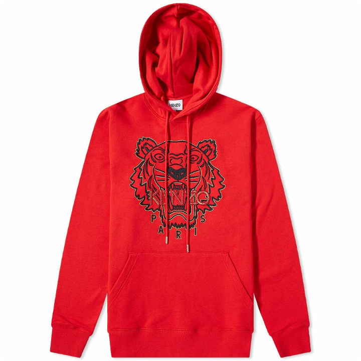 Photo: Kenzo Men's CNY Year of The Tiger Popover Hoody in Medium Red