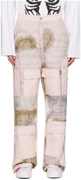 Who Decides War Pink Darning Cargo Pants