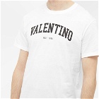Valentino Men's College Logo T-Shirt in White/Black