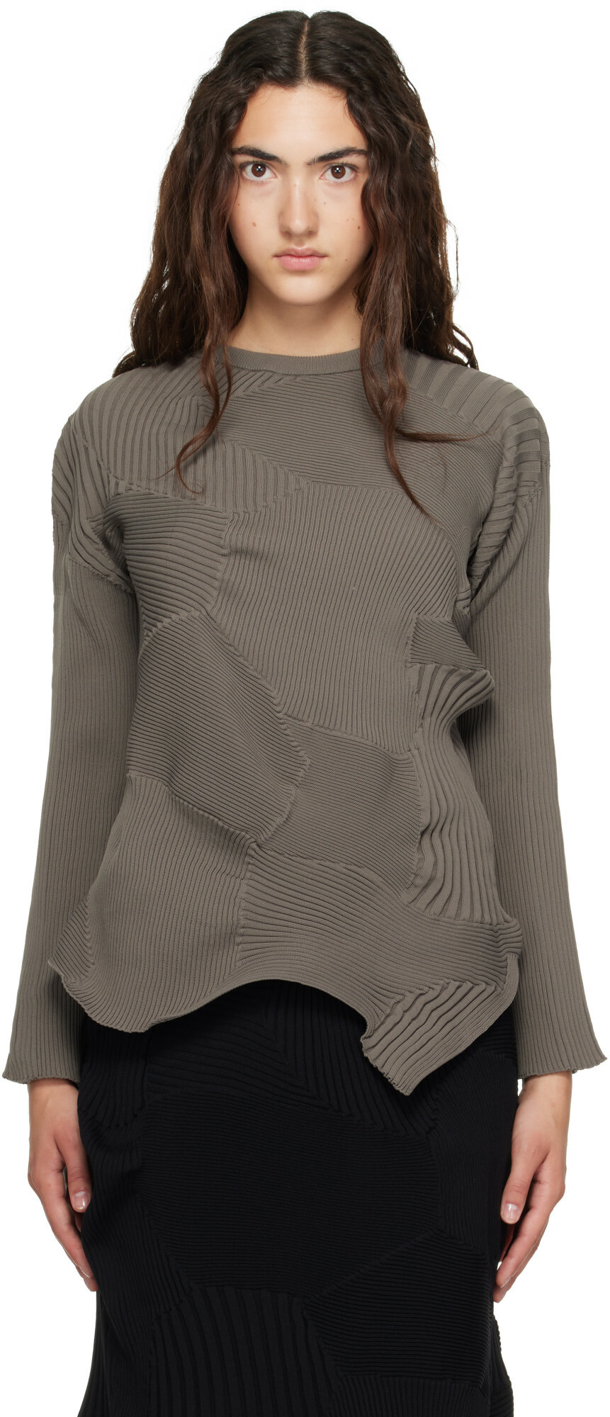 ISSEY MIYAKE Gray Kone Kone Sweater