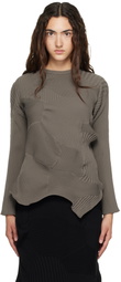 ISSEY MIYAKE Gray Kone Kone Sweater