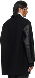 Jil Sander Black Paneled Coat