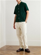 Portuguese Flannel - Convertible-Collar Cotton-Corduroy Shirt - Green