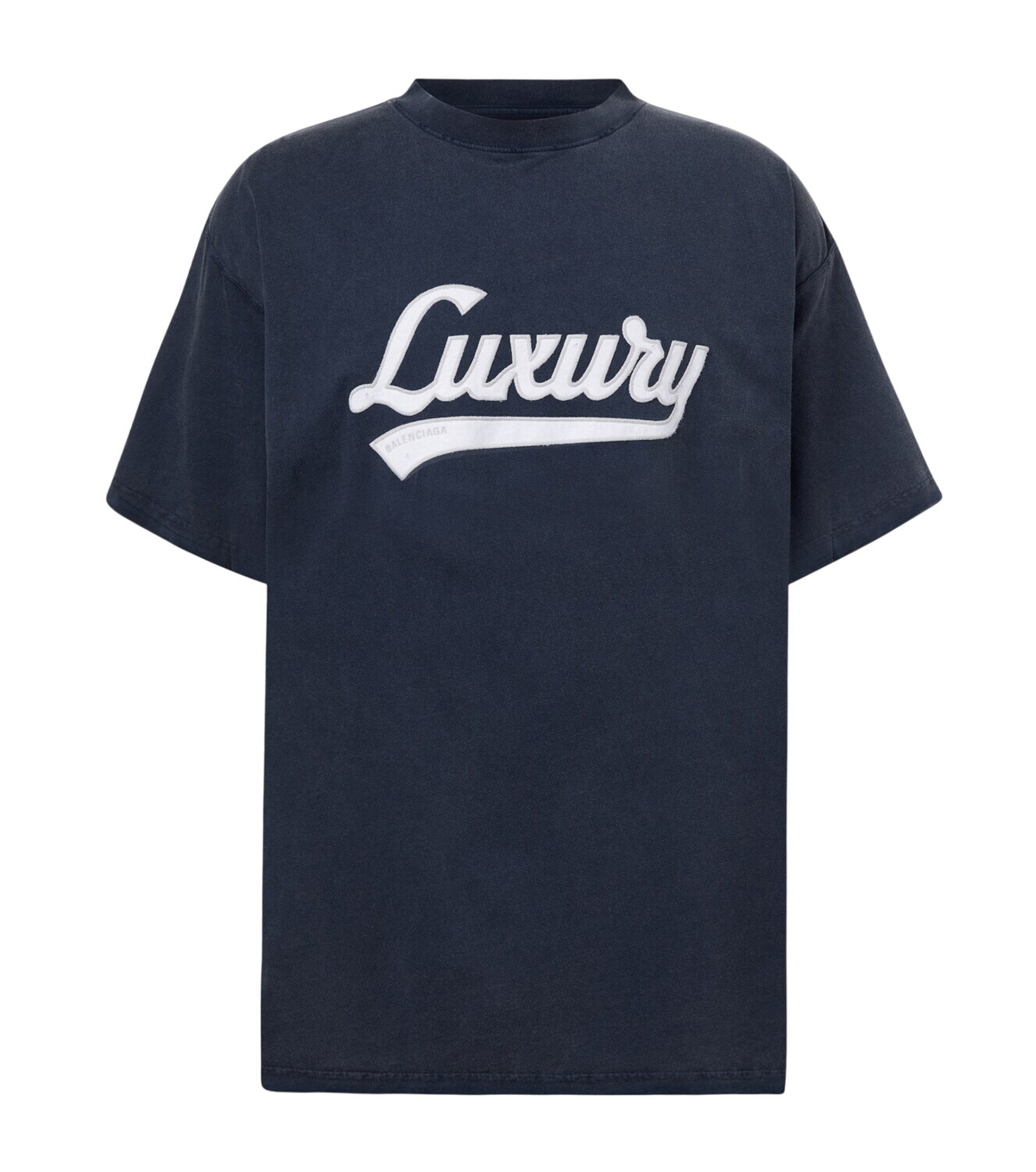 Balenciaga Men's Mirror Logo T-Shirt in Ecru/Black Balenciaga